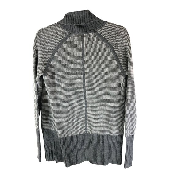 Max Studio Womens Cardigan Sweater Open Front Shawl Collar Ribbed Gray XS - Picture 2 of 4